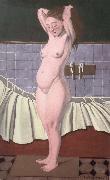 Felix Vallotton Woman combing her hair in the bathroom oil on canvas